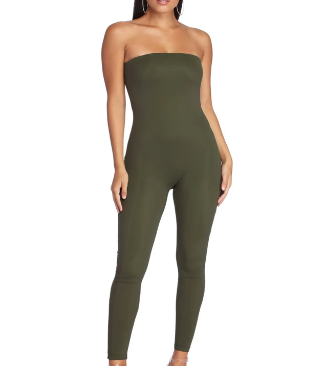 On Point Strapless Catsuit