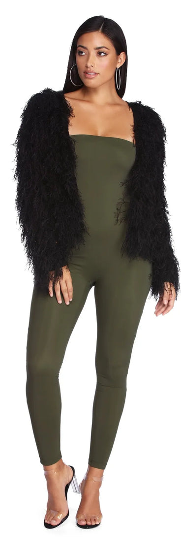 On Point Strapless Catsuit