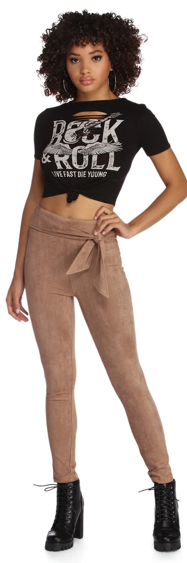 Stylin' Skinny Suede Pants