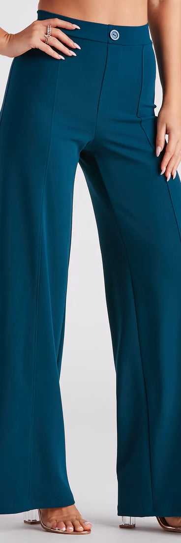 Wrap Around You Crepe Wide-Leg Pants