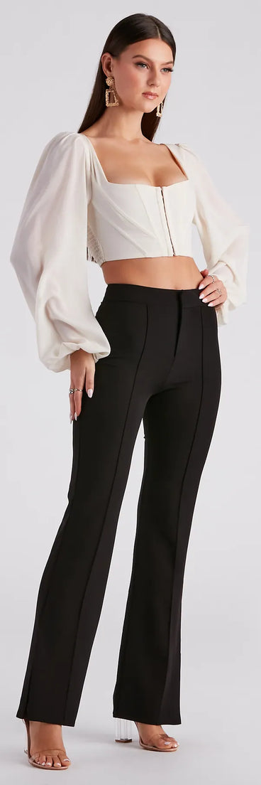 Fashion Mogul Slit Trouser Pants