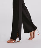 Fashion Mogul Slit Trouser Pants