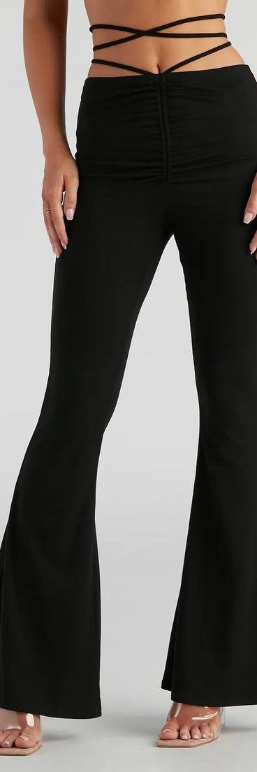 Elevated Casual Strappy Flare Pants