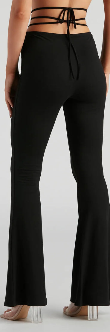 Elevated Casual Strappy Flare Pants