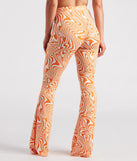 Total Jetsetter Swirl Print Flare Pants