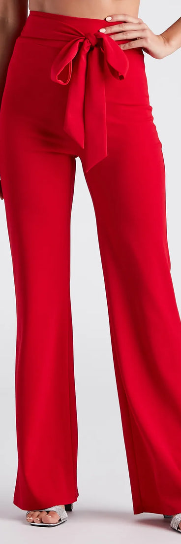 Sealed With Style Tie-Front Pants