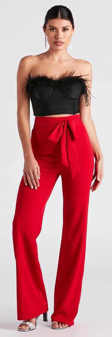 Sealed With Style Tie-Front Pants