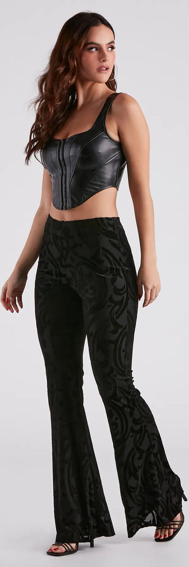 Feeling Fancy Velvet Flare Pants