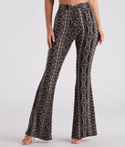Boho Wanderer Cross High Waist Flare Pants