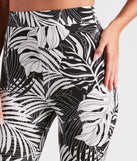 Resort Bound Tropical Print Flare Pants