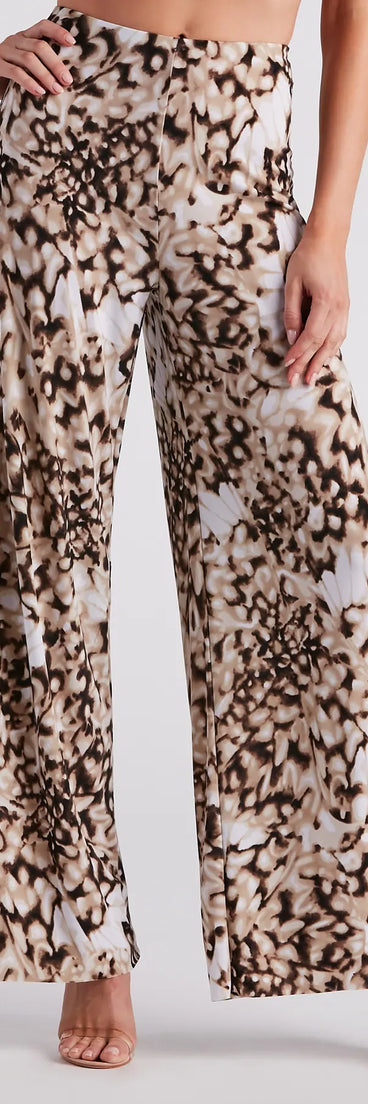 Cause Commotion Printed Wide Leg Pants