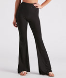 On A Flare High-Rise Knit Pants