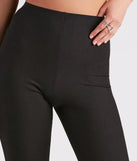 On A Flare High-Rise Knit Pants