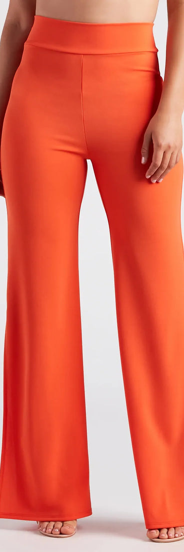 Slit Decision Crepe High-Rise Pants