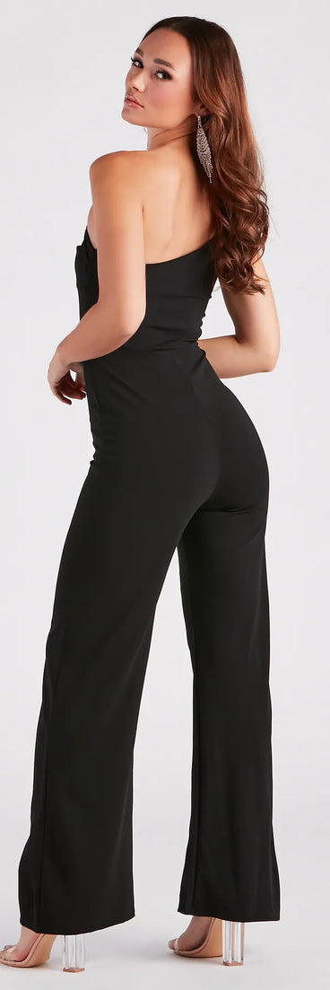 Chic Night Out One-Shoulder Jumpsuit