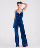 Luxe To The Touch Velvet Chain Strap Jumpsuit