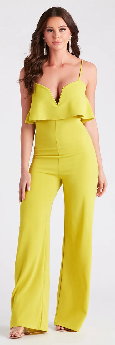 Shake Things Up Ruffled Wide-Leg Jumpsuit