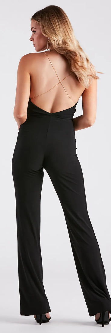 Sultry Night Out Vibes Backless Jumpsuit