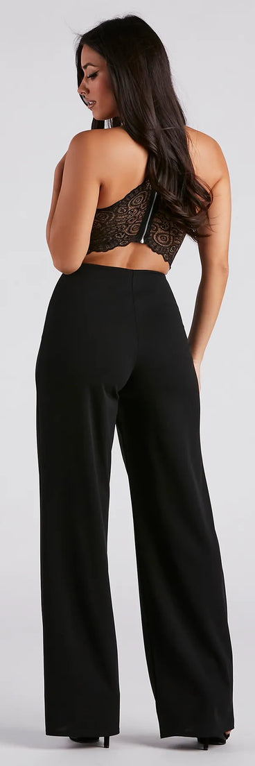 Classic Chic Moment Lace Back Jumpsuit