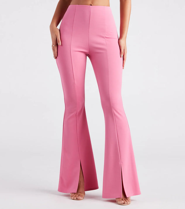 Split Decision Crepe Flare Pants | Windsor