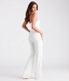So Flawless Rhinestone Strap Cowl Neck Jumpsuit