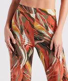Abstract Chic Straight-Leg Pants