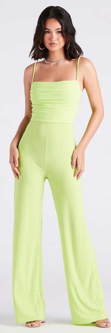 Electric Nights Sleeveless Wide-Leg Jumpsuit