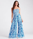 Dreamy Island Vibes Floral Strapless Jumpsuit