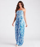 Dreamy Island Vibes Floral Strapless Jumpsuit