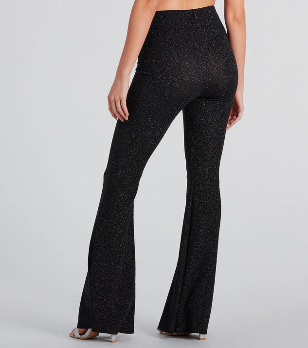 Dose Of Glitter High-Rise Flare Pants | Windsor