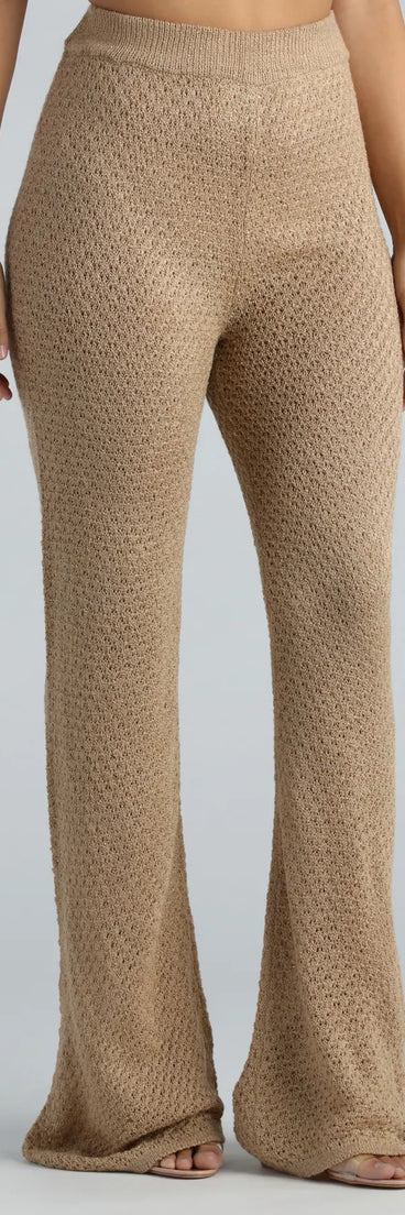 Autumn Chill Crochet Wide-Leg Pants