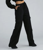 Operation Cute Wide-Leg Cargo Sweatpants