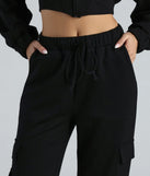 Operation Cute Wide-Leg Cargo Sweatpants