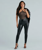 Major Strut Ruched Faux Leather Leggings