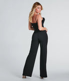 Time To Slay Marabou Feather Jumpsuit