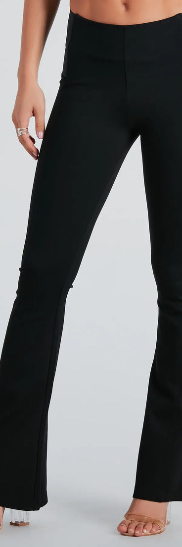 Flair For Fashion High-Rise Ponte Pants