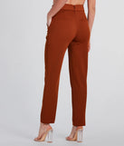 Classic Style High-Rise Crepe Trouser Pants
