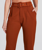 Classic Style High-Rise Crepe Trouser Pants
