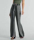 Breezy Vibes Boho Print Knit Flare Pants