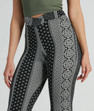 Breezy Vibes Boho Print Knit Flare Pants