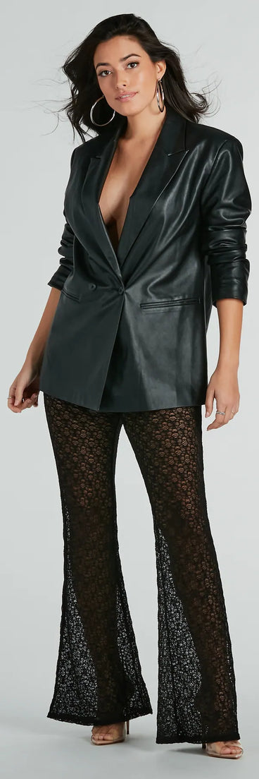 So Fine High-Rise Lace Flare Pants