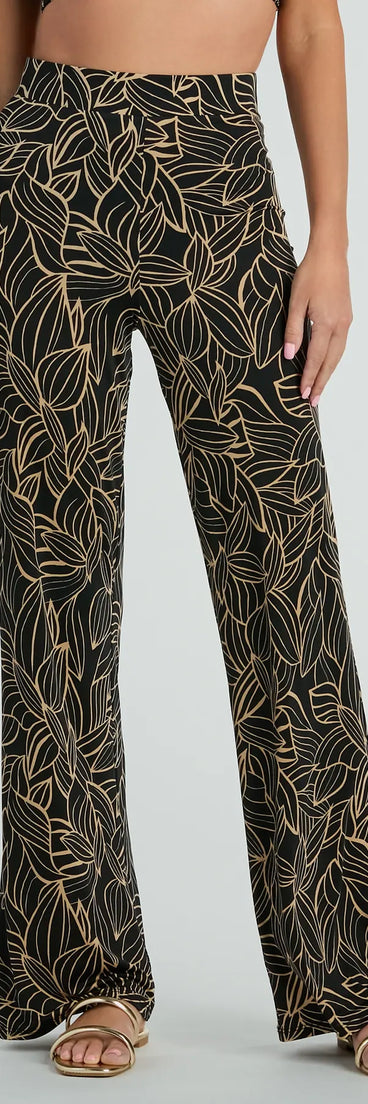 Refresh your fall closet with stylish women's pants like the Island Sun Tropical High Rise Palazzo Pants in a sleek fabric and a pant leg style that makes your look unique.