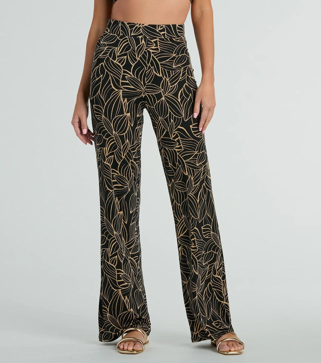 Island Sun Tropical High Rise Palazzo Pants & Windsor