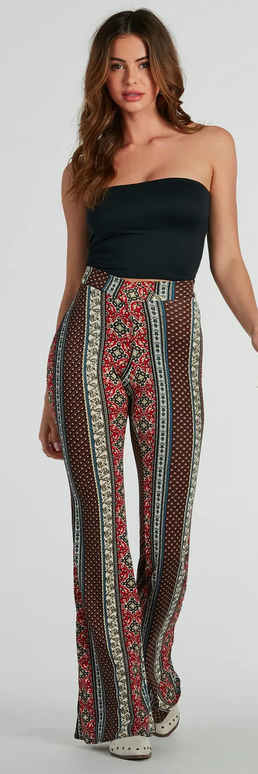 Desert Wanderer Wrap Waist Boho Flare Pants