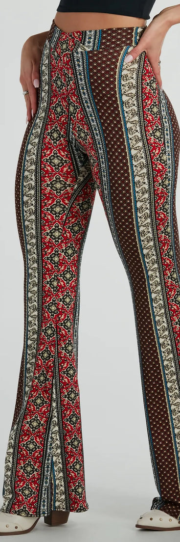 Desert Wanderer Wrap Waist Boho Flare Pants