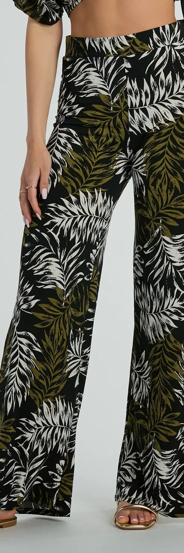 Living In The Palms Wide Leg Palazzo Pants