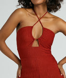 Refresh your winter closet with stylish women's pants like the Sunny Energy Halter Cut Out Wide Leg Jumpsuit in a sleek fabric and a pant leg style that makes your look unique.