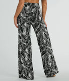 Make a statement with the Time For Vacay High Rise Tropical Palazzo Pants, women's black pants featuring stylish fits and glam finishes, perfect for a trendy outfit of the day or seasonal celebrations.