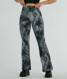 Stay on trend with the Got The Blues High Rise Denim Print Flare Pants, women's denim pants with cool accents and comfy fits, great for office looks or a night out.
