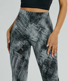 Stay on trend with the Got The Blues High Rise Denim Print Flare Pants, women's denim pants with cool accents and comfy fits, great for office looks or a night out.